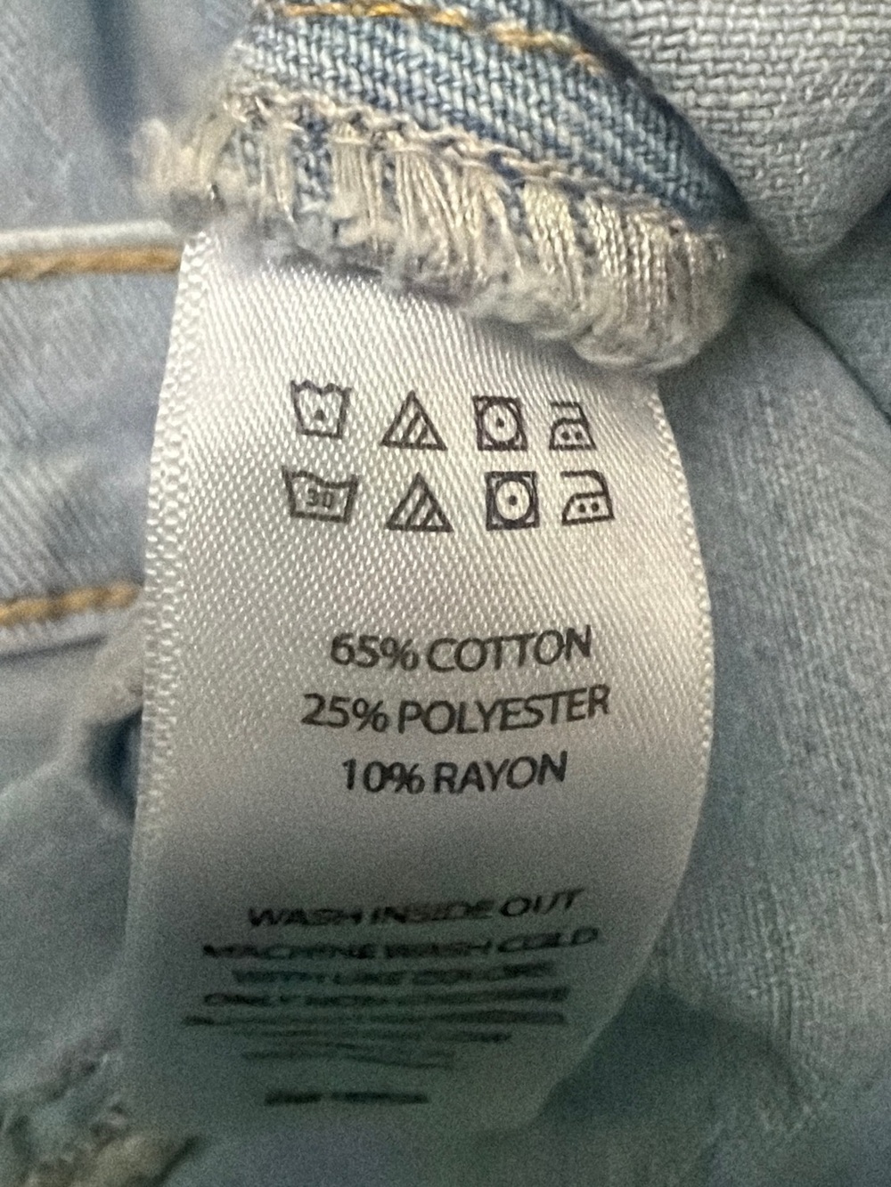 Light Wash Jean Midi Skirt Women’s Size 11/29 Button Front Happily Grey - Picture 5 of 5